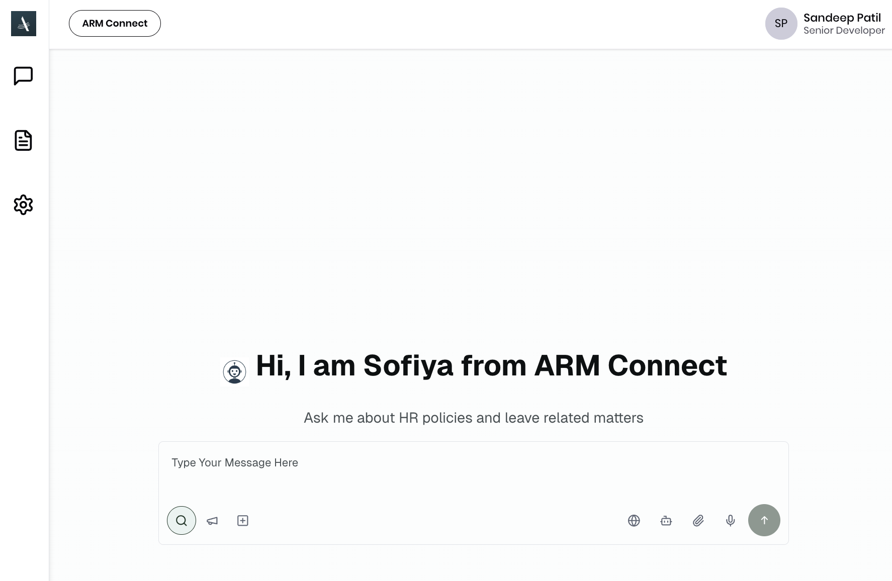 Enterprise AI Employee Super Assistant home screen